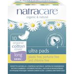Natracare Ultra Lange Damenbinden mit Flügel 10 Stück Bio