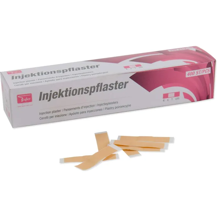 Teqler T-603930 Injektionspflaster, 4 cm x 1 cm (400-er Pack)