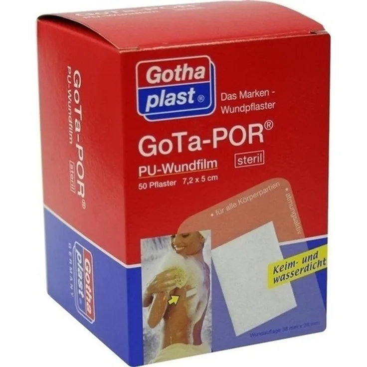 Gothaplast Gota-Por PU Wundfilm 7,2x5 cm steril Pflaster 50 St.
