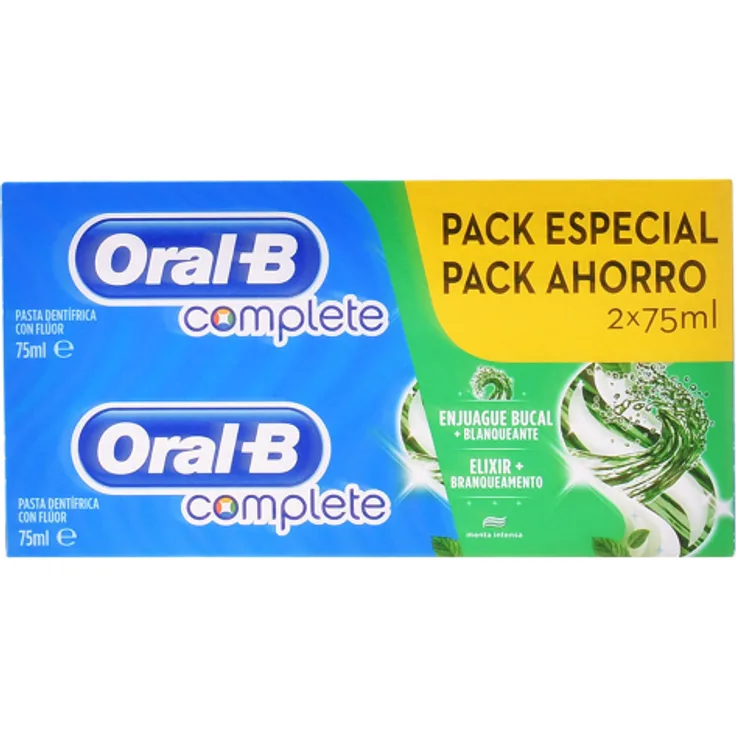 Oral-B COMPLETE DENTIFRICO ENJUAGE + BLANQUEANTE LOTE 2 x 75 ml Zahnpasta