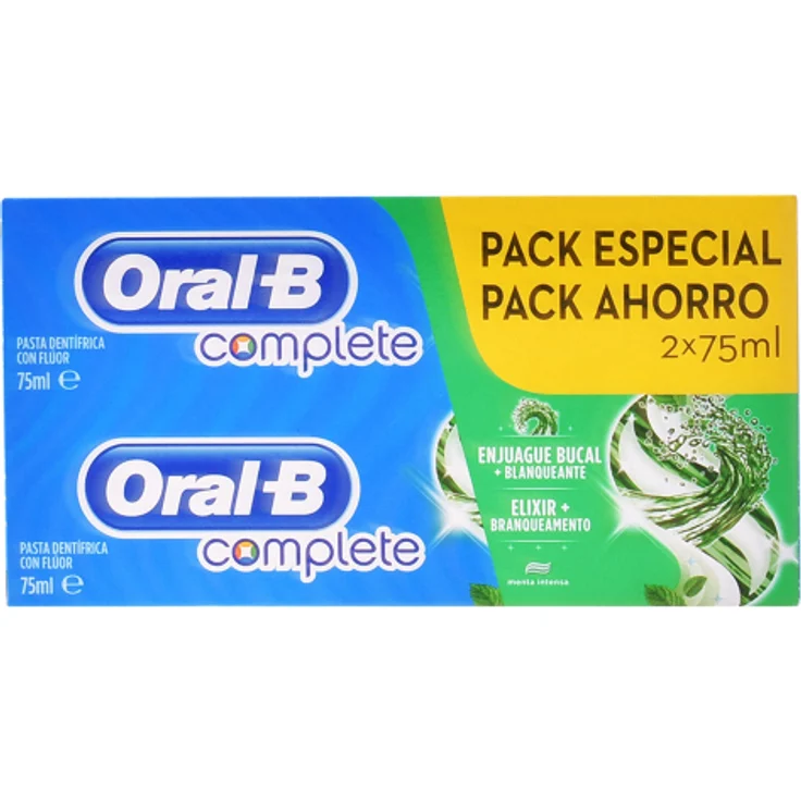 Oral-B COMPLETE DENTIFRICO ENJUAGE + BLANQUEANTE LOTE 2 x 75 ml Zahnpasta