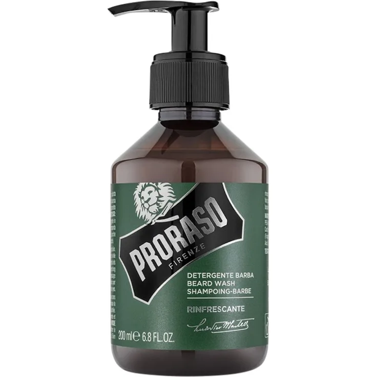 Proraso Beard Wash Refreshing 200 ml, flüssige Textur, für Herren empfohlen 
