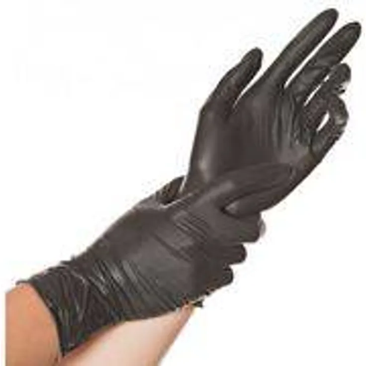 HygoStar Latex-Handschuh DIABLO, L, schwarz, puderfrei 100 Stück