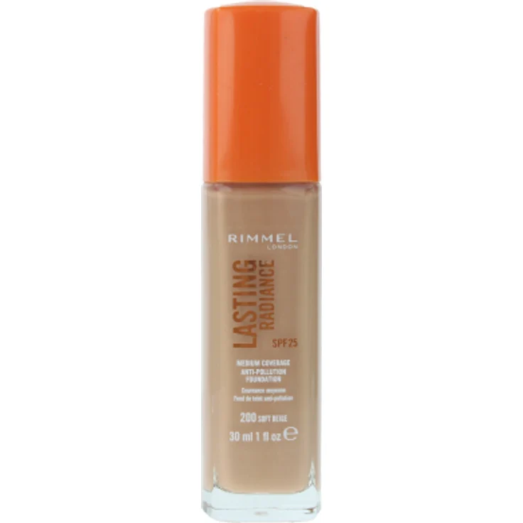 Rimmel London Lasting RADIANCE foundation SPF25 #200-soft Beige 30 ml – Bild 1