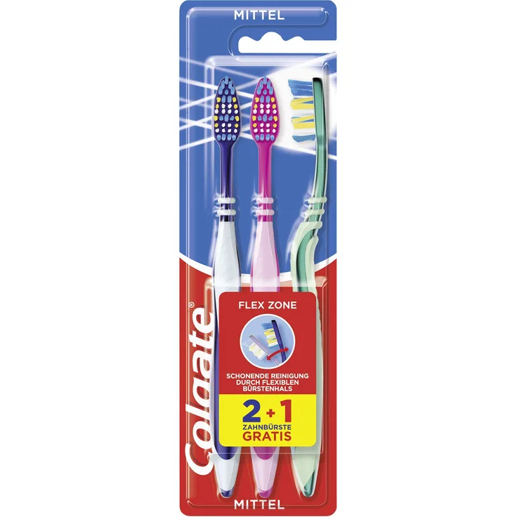 Colgate Zahnbürste Flex Zone Mittel (2+1)