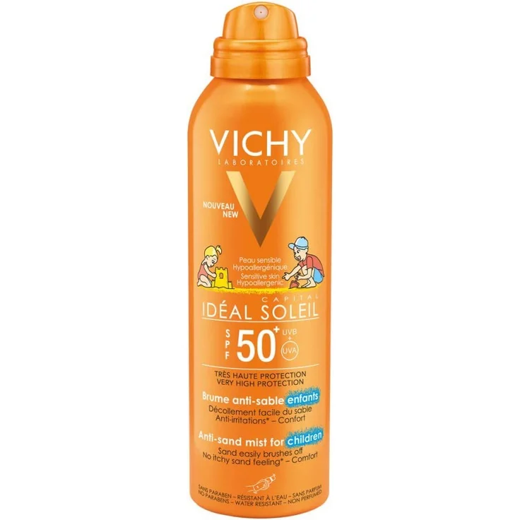 Vichy Idéal Soleil Anti-Sand Kinderspray LSF50 hoher Lichtschutzfaktor 200 ml