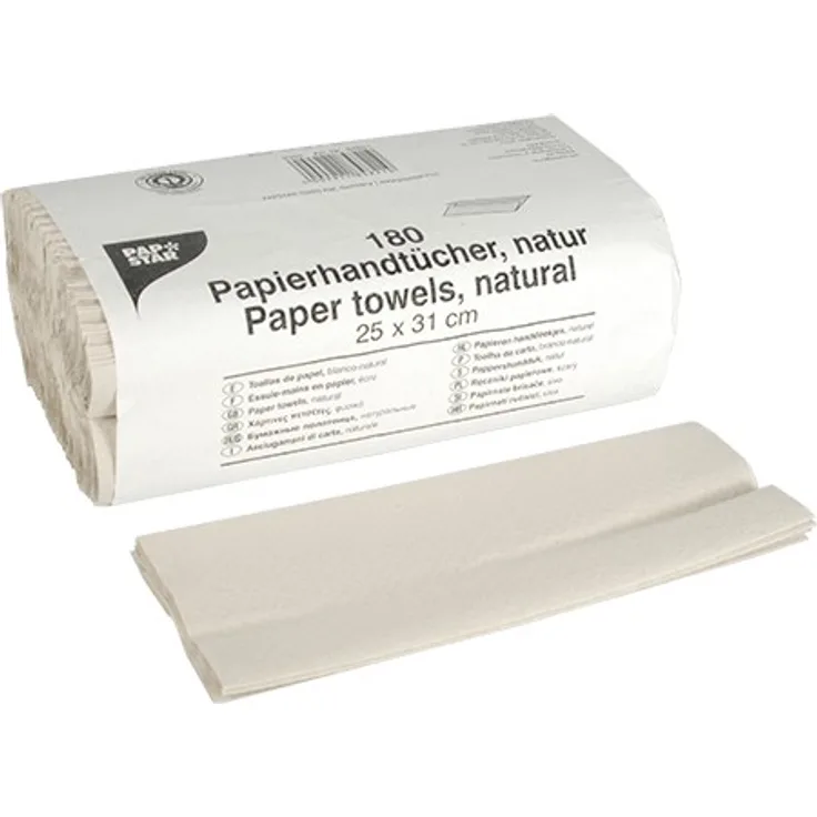 Papstar 180 Blatt Handtuchpapier C-Falz 33 cm x 25 cm natur 1-lagig 180 Tücher