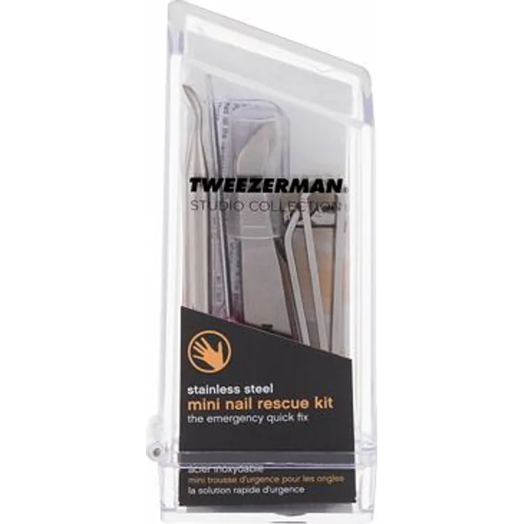 Tweezerman Mini Nail Rescue set Nagelzange + Nagelfeile + Nagelhautschneider + Nagelhautschieber