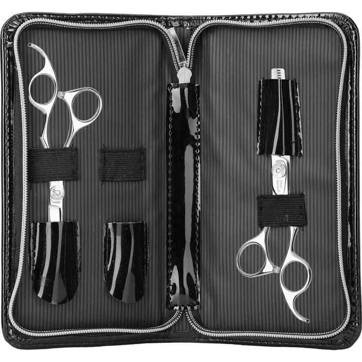 Olivia Garden SilkCut Exklusiver 2er Scherenset 5,75, silber – Bild 1