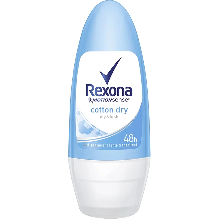 Rexona Deo Roll-On Cotton Dry Anti-Transpirant mit Baumwollextrakten 50 ml – Bild 1