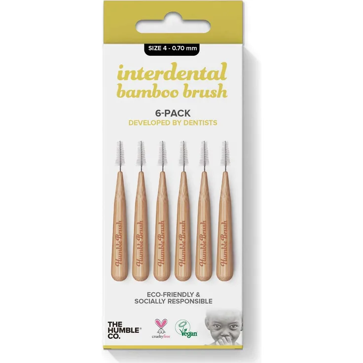 The Humble Co. Interdentalbürste Bambus Größe 4 Gelb Interdentalbürsten