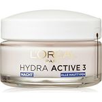 L'Oréal Paris Hydra Active 3 Nacht - Intensive Feuchtigkeitspflege Gesichtscreme 50 ml mit feuchtigkeitsspendender Wirkung