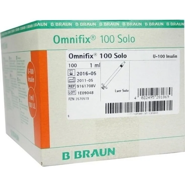 B. Braun Melsungen Omnifix Insulinspr.1 ml f.U100 100 St.