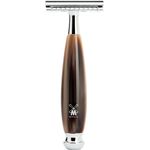 Mühle Rasierhobel Vico hornbraun Griff aus Edelharz