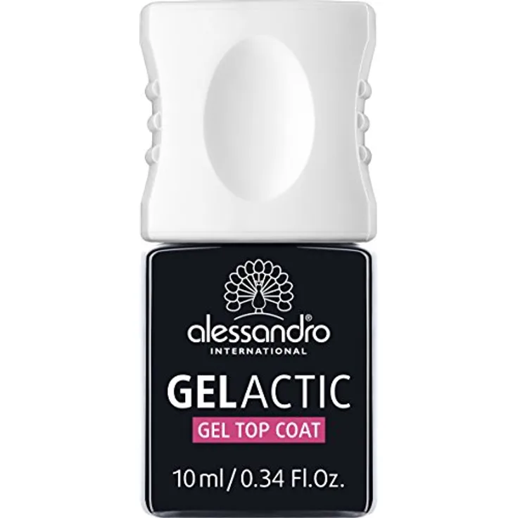 Alessandro GELACTIC Top Coat, Überlack 10 ml, transparenter Nagellack Gel-Look