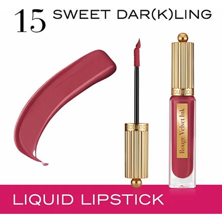 Bourjois Paris Rouge Velvet Ink Matter flüssiger Lippenstift 3,5 ml Farbton 15 Sweet Dar(k)ling