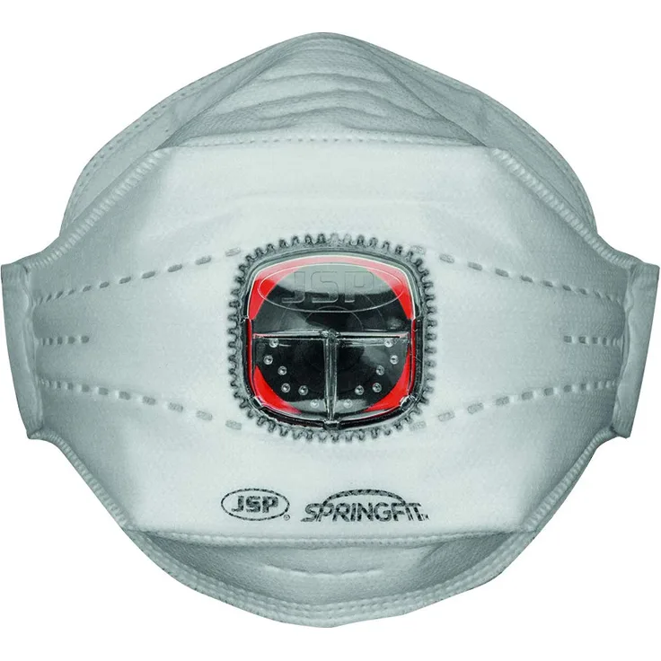 JSP BGA182-206-N00 Springfit 435ML FFP3 Einweg-Staubmaske mit Typhoon-Ventil, Medium/Large, 10 Stück