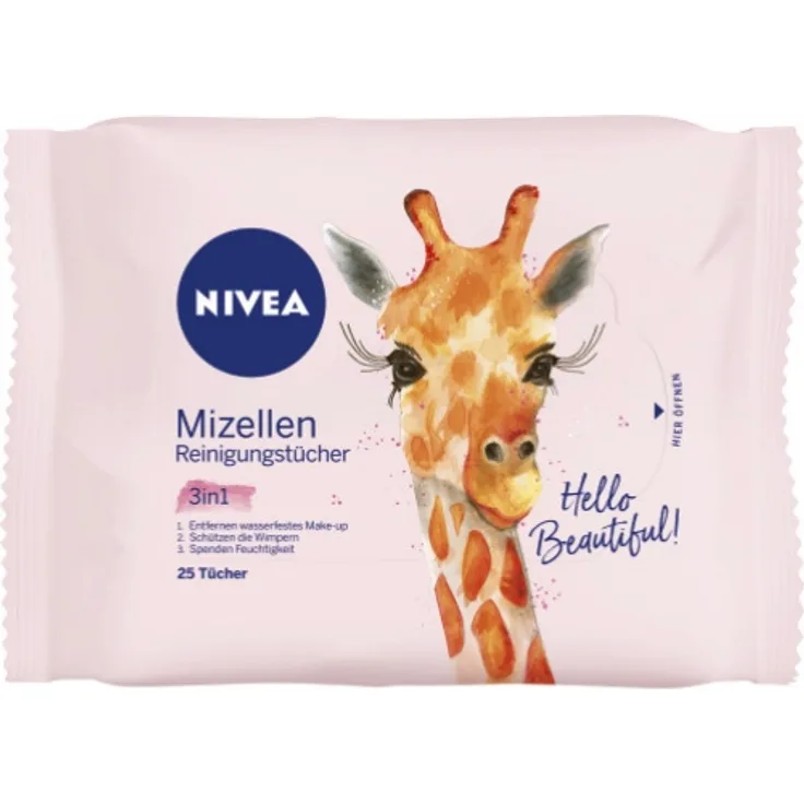 Nivea Mizellen Make-Up Reinigungstücher 3in1 25 Tücher mit reinigender Wirkung