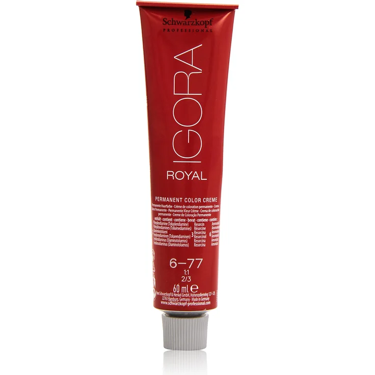 Schwarzkopf Igora Royal Premium-Haarfarbe 6-77 dunkelblond kupfer extra 60 g – Bild 1