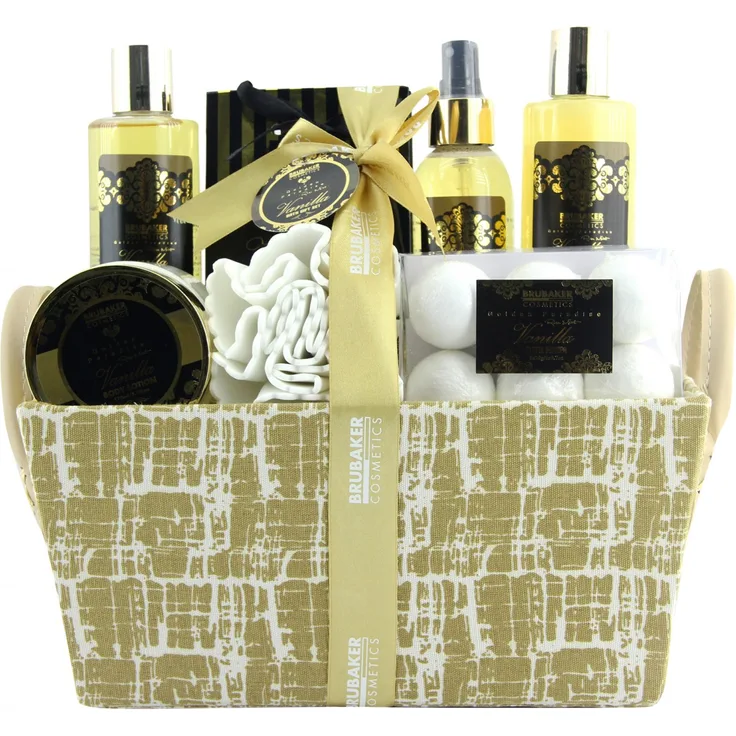 14-teiliges Bade- und Dusch Set Vanilla Golden Paradies - Vanille Rosen Min