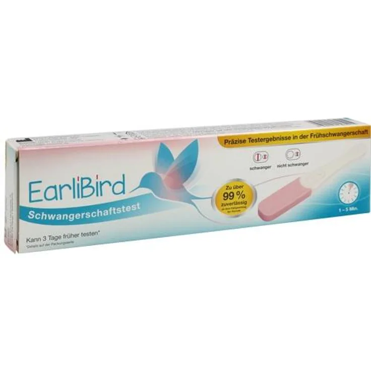 Earlibird Schwangerschaftstest 1 Stück, schnell, unkompliziert und zuverlässig