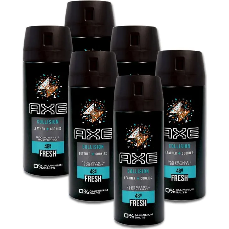 Axe Deodorant Bodyspray Collision Leather Cookies 48H 150 ml