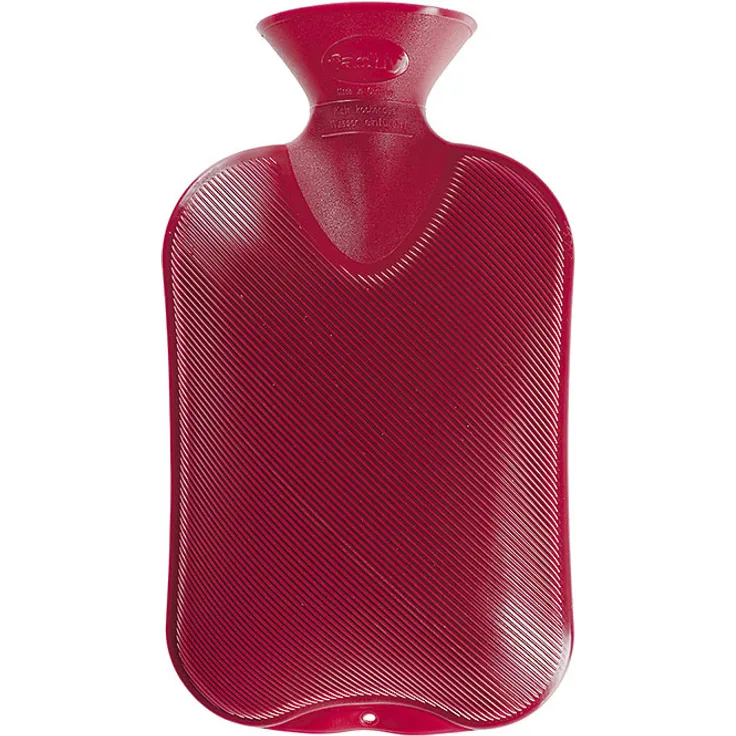 Fashy 6460 42 Wärmflasche Doppellamelle 2.0 L, cranberry