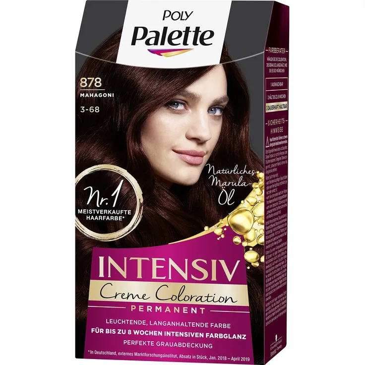 Poly Palette Intensiv Creme Coloration 878/3-68 Mahagoni 3 x 115 ml