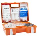 Flexeo Erste-Hilfe-Koffer DIN13157 orange inkl. Wandhalterung zur einfachen Montage