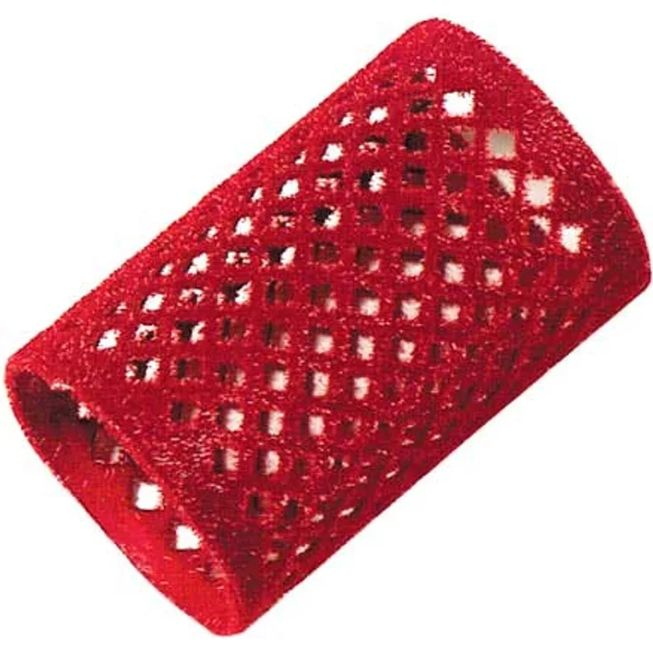 Coipro Metallwickler, 12 Stück, lang 40 mm, rot - 40 mm beflockt