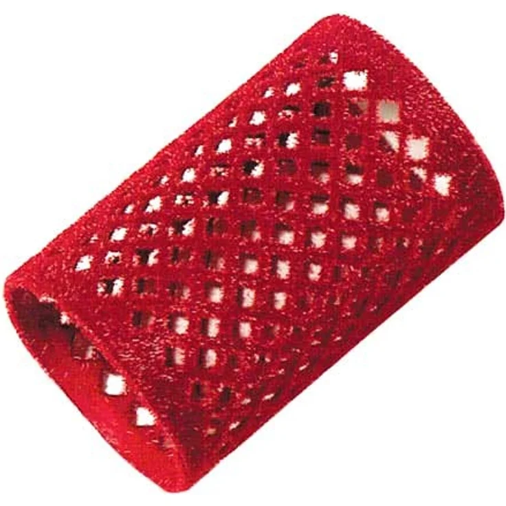 Coipro Metallwickler, 12 Stück, lang 40 mm, rot - 40 mm beflockt