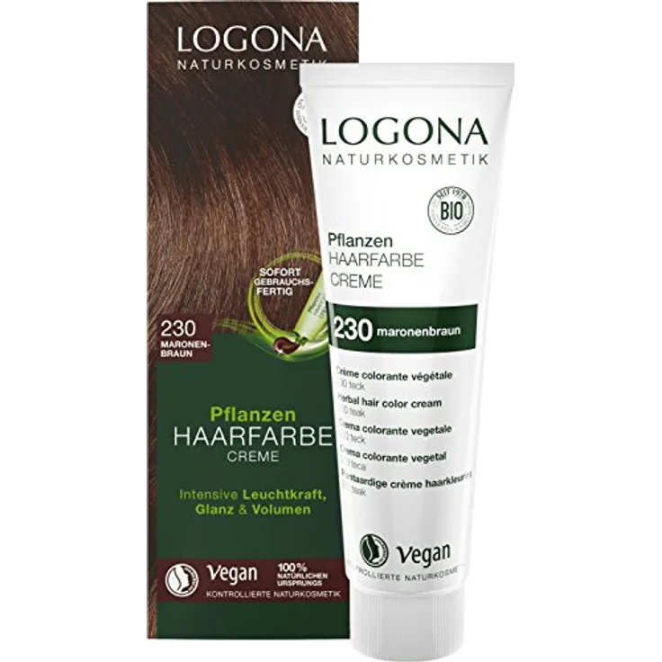 Logona Pflanzenhaarfarbe Creme 230 Maronenbraun 150 ml