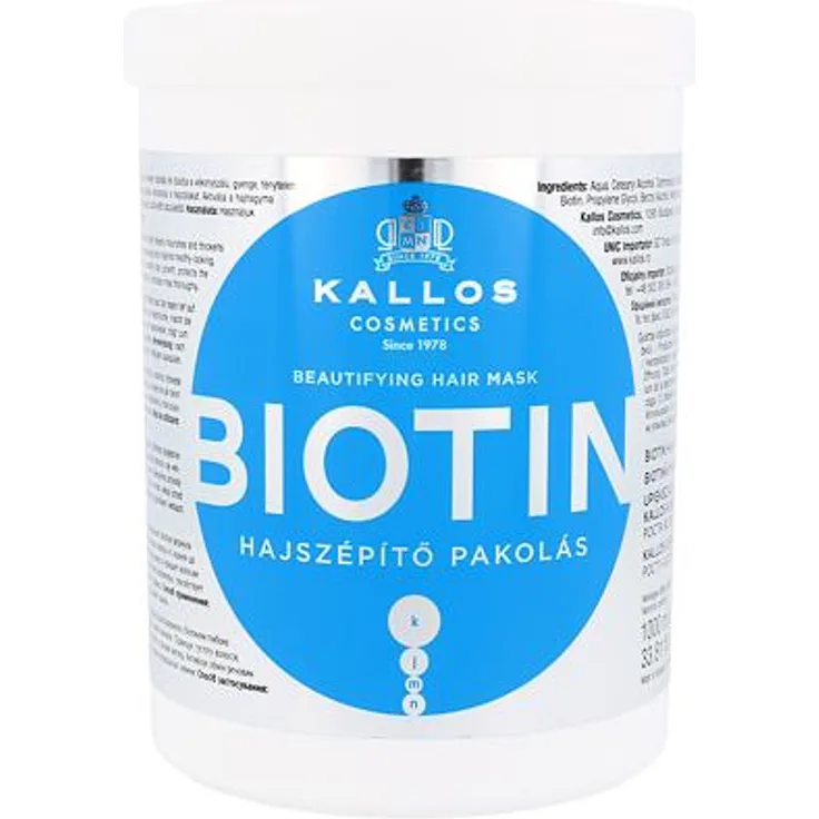 Kallos Cosmetics Biotin Maske Für Schnelleren Haarwuchs 1000 ml