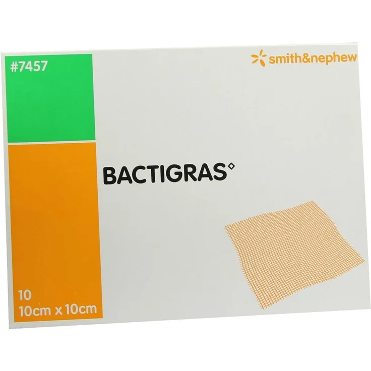 Smith & Nephew Bactigras Antiseptische Paraffingaze 10x10 cm, 10 Stück