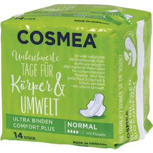 Bild für COSMEA Ultra Plus Größe Normal ideal geeignet für leichte und mittlere Tage körpergerechte Form & optimaler Sitz 14 Stück