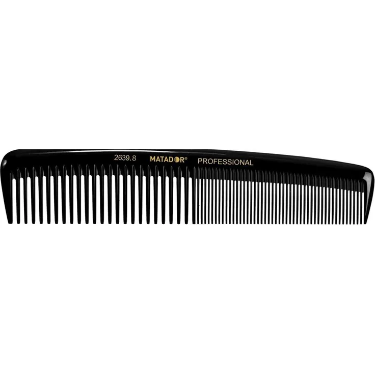 Matador Comb 2639/8 Black 20,3 cm wurde speziell zum Schneiden von feinem Haar entwickelt