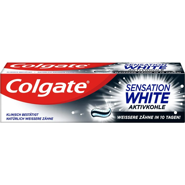 Colgate Sensation White Aktivkohle Zahnpasta, 75 ml – Bild 1