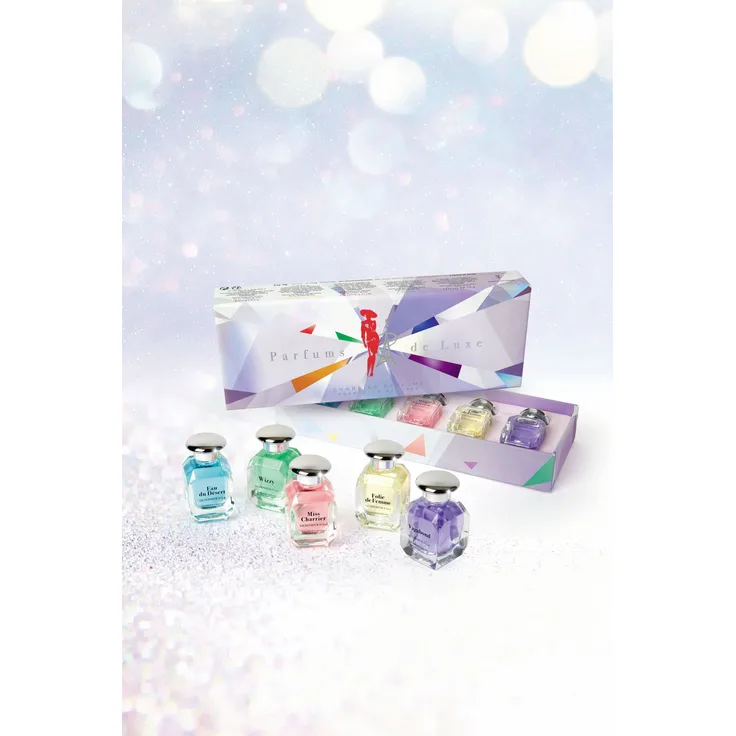 Charrier Parfums Miniaturen Set Vagabond EdP 12 ml + Folie de Femme EdP 12 ml + Miss Charrier EdP 12 ml + Wizzy EdP 12 ml + Ea du Désert EdP 12 ml