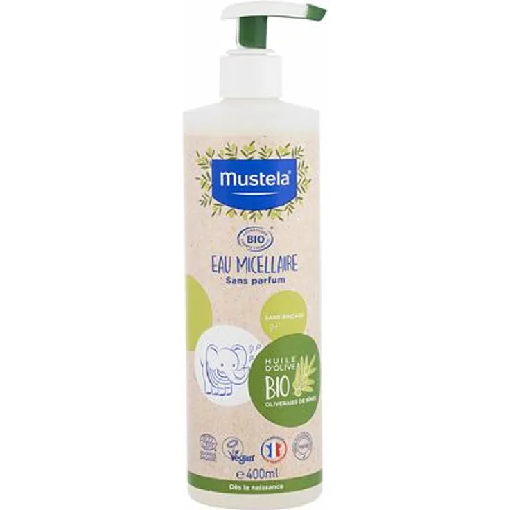 Mustela Bio Micellar Water Reinigendes Mizellenwasser für Kinderhaut von Geburt an 400 ml für Kinder