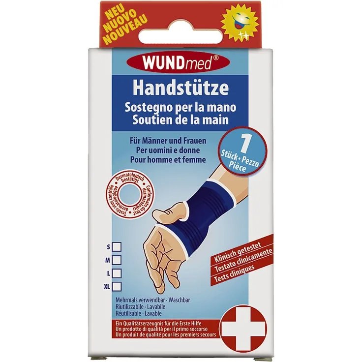 Wundmed Handstütze 1 Stück blau M, Versorgung von Sportverletztungen, Schutz von Knochen & Gelenken
