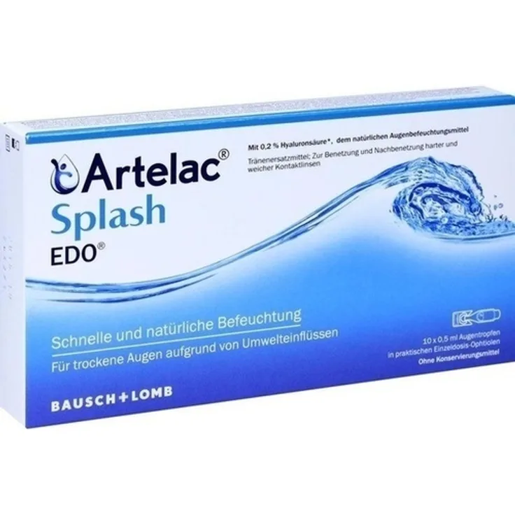 ARTELAC Splash EDO Augentropfen 5 ml All-in-One-Lösung zur Reinigung, Desinfektion & Aufbewahrung