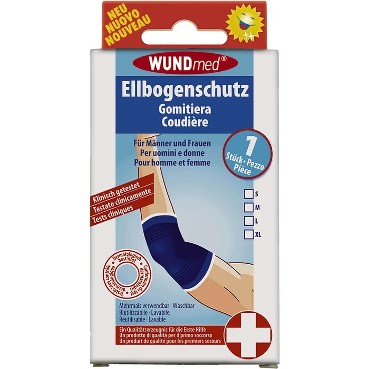 Wundmed Ellenbogenschutz 1 Stück blau S, Versorgung von Sportverletztungen, Schutz von Knochen & Gelenken