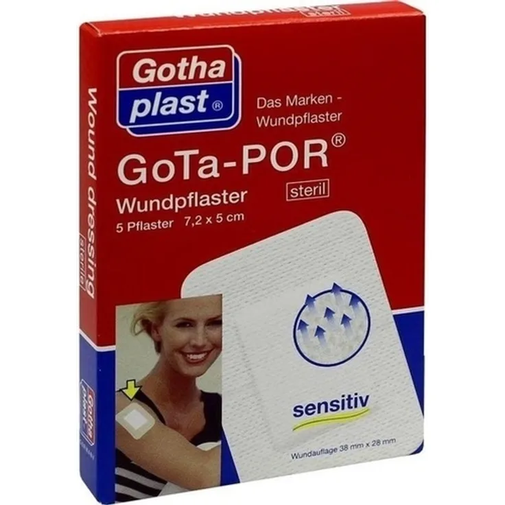 Gothaplast Gota-Por Wundpflaster 5x7,2 cm steril 5 St.