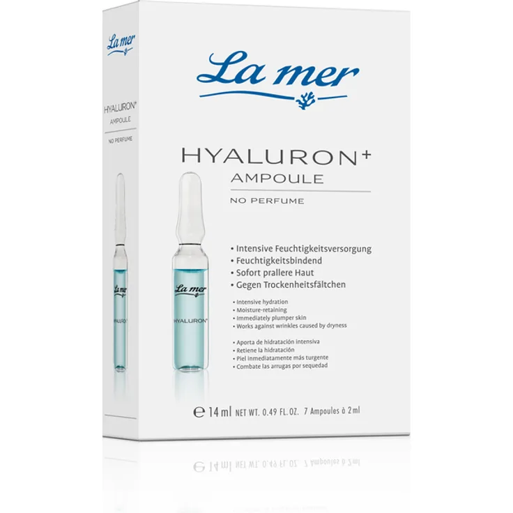 La Mer Hyaluron Ampulle ohne Parfum 7 x 2 ml, mit pflegender Wirkung 