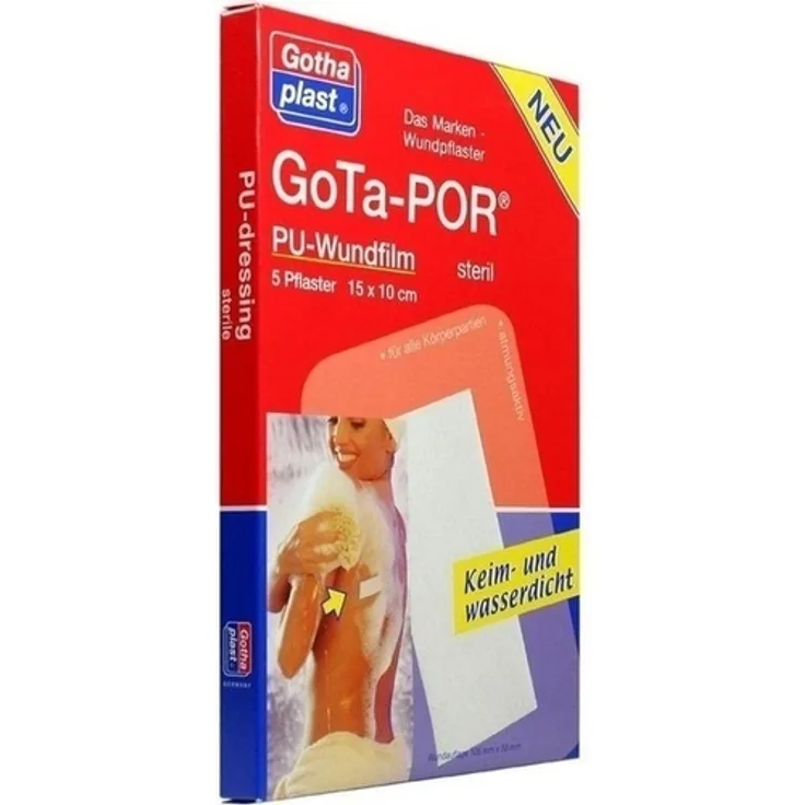 Gothaplast Gota-Por PU Wundfilm 15x10 cm steril Pflaster 5 St.