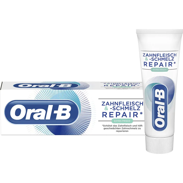 Oral-B Zahnfleisch und -schmelz Repair Extra Frisch 6 x 75 ml, für saubere Zähne & frischen Atem