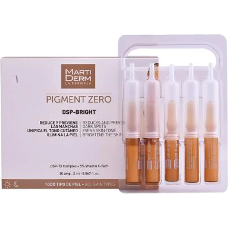 Martiderm Pigment Zero DSP-hell 30 x 2 ml Ampullen mit pflegender Wirkung für alle Hauttypen