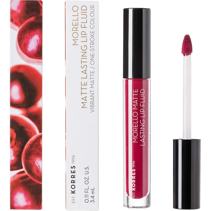 Korres Morello Matte Lasting Lip Fluid - Nr. 74 Fig, 3.4 ml