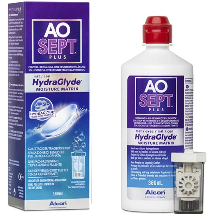 Aosept Plus mit Hydraglyde Einzelflasche, 360 ml (1er Pack) - Preisvergleich – Bild 1
