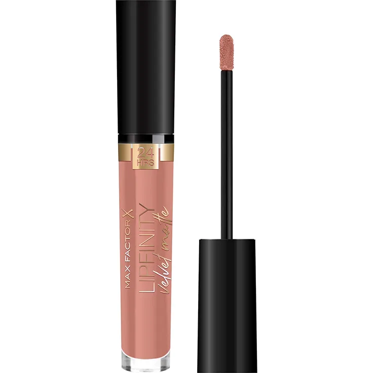 Max Factor Lipfinity Velvet Matte Lipstick 040 Luxe Nude, Farbton: Beige, mit einem matten Finish, Inhalt: 4 ml 